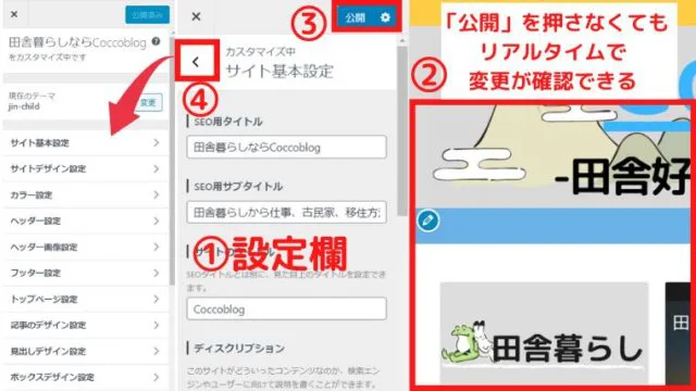 完全版 Wordpress Jin のカスタマイズ設定で ブログ初心者を卒業する方法 田舎暮らしならcoccoblog